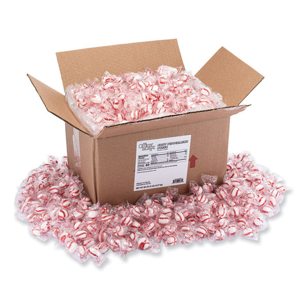 Office Snax® Candy Assortments, Peppermint Puffs Candy, 5 lb Carton (OFX00661)