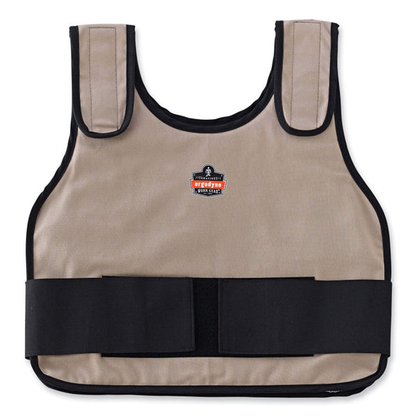 ergodyne® Chill-Its 6235 Standard Phase Change Cooling Vest, Cotton, Small/Medium, Khaki, Ships in 1-3 Business Days (EGO12002) Each