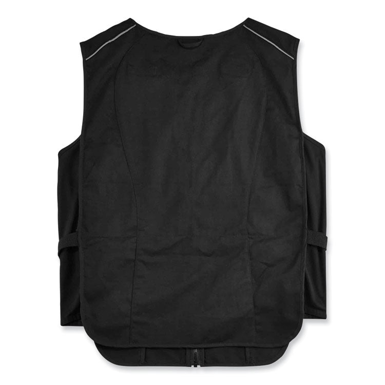 ergodyne® Chill-Its 6255 Lightweight Phase Change Cooling Vest, Cotton/Polyester, Large/X-Large, Black, Ships in 1-3 Business Days (EGO12125) Each