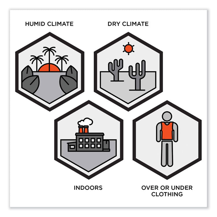 ergodyne® Chill-Its 6260 Lightweight Phase Change Cooling Vest w/ Packs, Cotton/Polyester, Small/Med, Black, Ships in 1-3 Business Days (EGO12133) Each