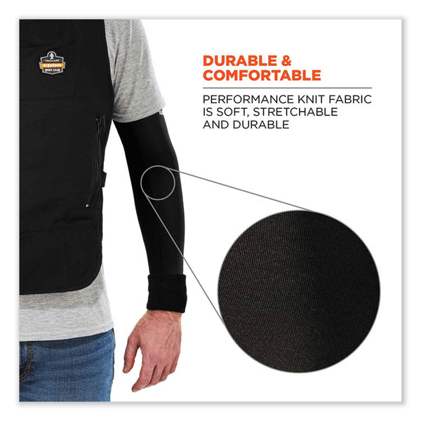 ergodyne® Chill-Its 6690 Performance Knit Cooling Arm Sleeve, Polyester/Spandex, Large, Blue, 2 Sleeves, Ships in 1-3 Business Days (EGO12184) Each