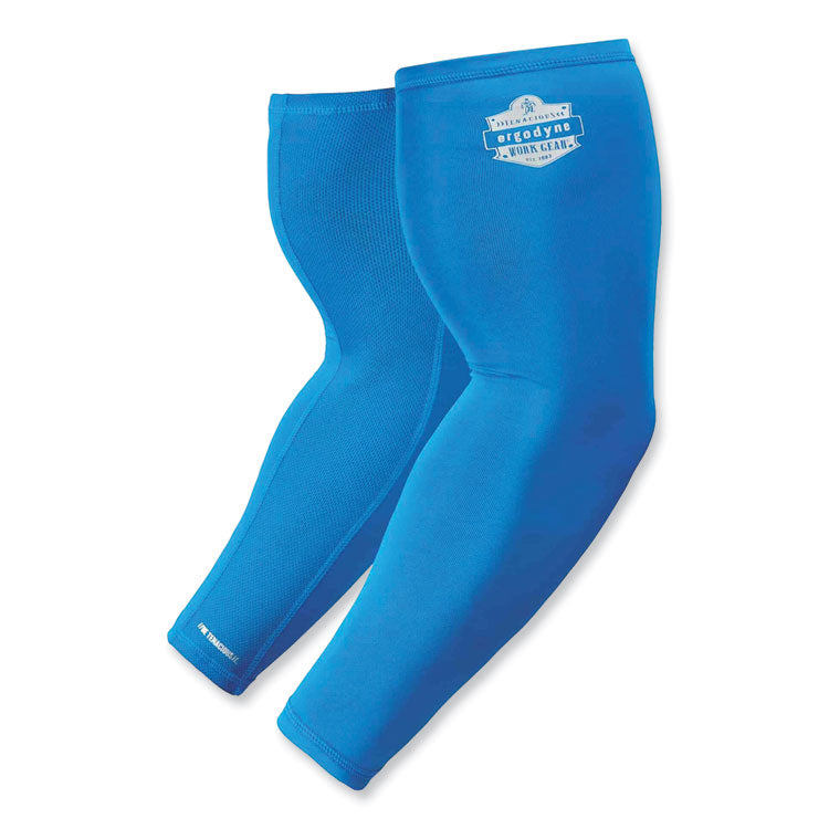 ergodyne® Chill-Its 6690 Performance Knit Cooling Arm Sleeve, Polyester/Spandex, X-Large, Blue, 2 Sleeves, Ships in 1-3 Business Days (EGO12185) Each