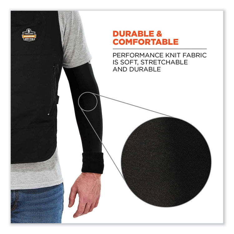 ergodyne® Chill-Its 6690 Performance Knit Cooling Arm Sleeve, Polyester/Spandex, X-Large, Blue, 2 Sleeves, Ships in 1-3 Business Days (EGO12185) Each