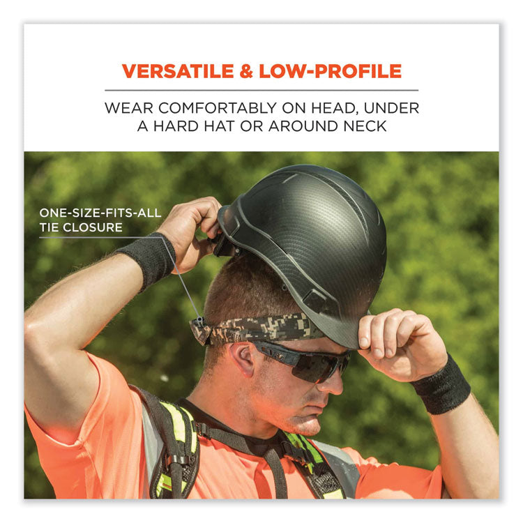 ergodyne® Chill-Its 6700 Cooling Bandana Polymer Tie Headband, One Size Fits Most, Skulls, Ships in 1-3 Business Days (EGO12329) Each