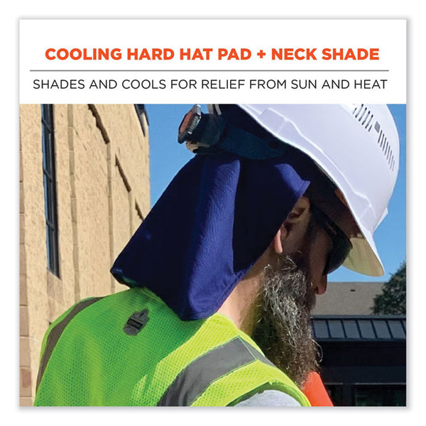 ergodyne® Chill-Its 6717 Cooling Hard Hat Pad and Neck Shade - Polymers, 12.5 x 9.75, Blue, Ships in 1-3 Business Days (EGO12336) Each
