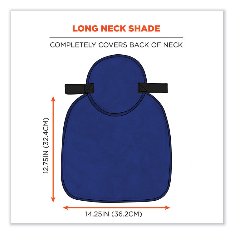 ergodyne® Chill-Its 6717 Cooling Hard Hat Pad and Neck Shade - Polymers, 12.5 x 9.75, Blue, Ships in 1-3 Business Days (EGO12336) Each