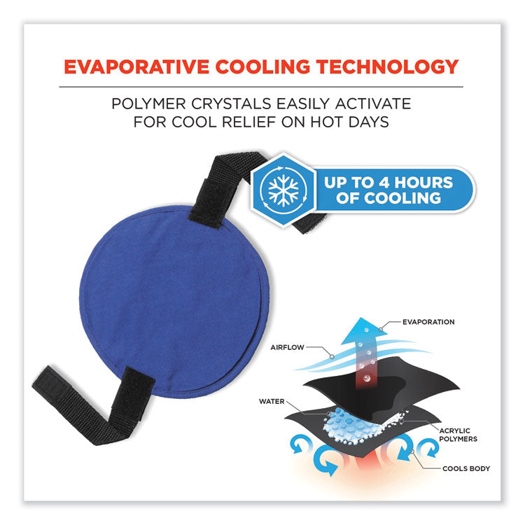 ergodyne® Chill-Its 6715 Hard Hat Cooling Pad - Polymers, 7 x 6.5, Blue, Ships in 1-3 Business Days (EGO12337) Each