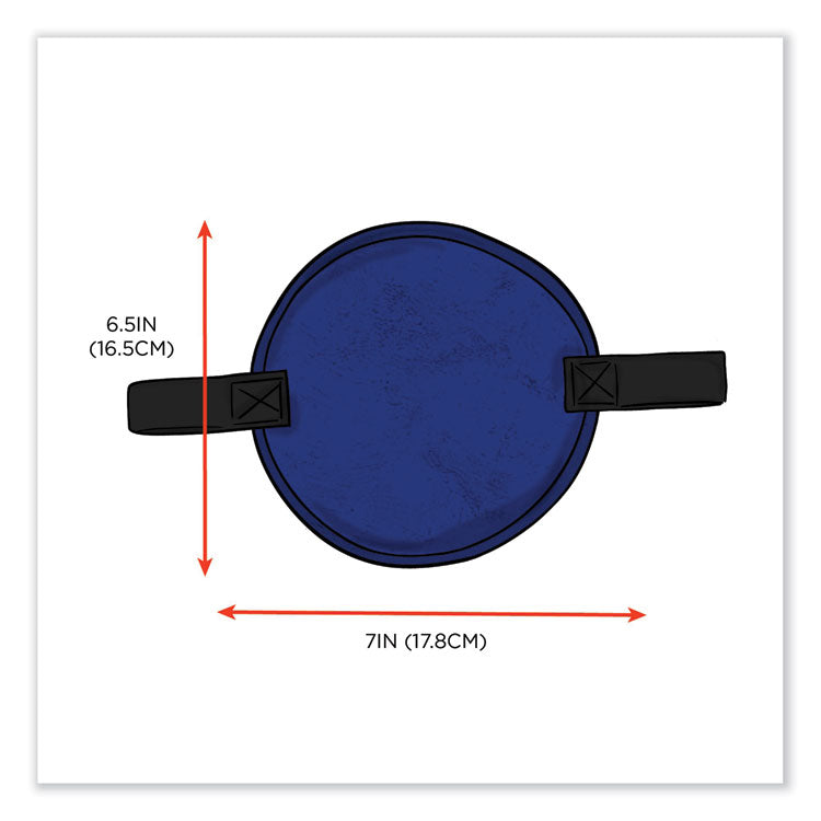 ergodyne® Chill-Its 6715 Hard Hat Cooling Pad - Polymers, 7 x 6.5, Blue, Ships in 1-3 Business Days (EGO12337) Each