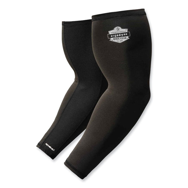 ergodyne® Chill-Its 6690 Performance Knit Cooling Arm Sleeve, Polyester/Spandex, Large, Black, 2 Sleeves, Ships in 1-3 Business Days (EGO12384) Each
