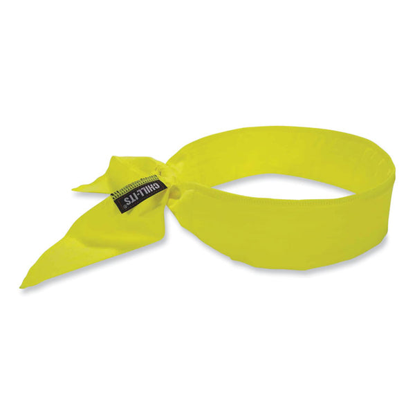 ergodyne® Chill-Its 6702 Cooling Embedded Polymers Tie Bandana, One Size Fits Most, Lime, Ships in 1-3 Business Days (EGO12397) Each