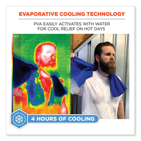 ergodyne® Chill-Its 6602 Evaporative PVA Cooling Towel, 29.5 x 13, One Size Fits Most, PVA, Gray, Ships in 1-3 Business Days (EGO12438) Each