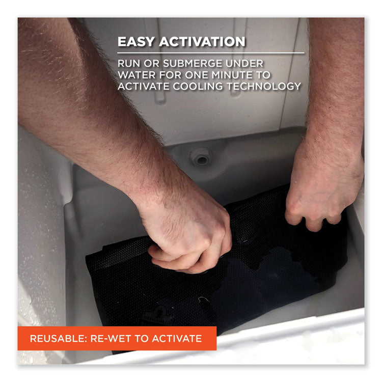 ergodyne® Chill-Its 6602 Evaporative PVA Cooling Towel, 29.5 x 13, One Size Fits Most, PVA, Gray, Ships in 1-3 Business Days (EGO12438) Each