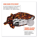 ergodyne® Chill-Its 6615 High-Performance Bandana Doo Rag with Terry Cloth Sweatband, One Size, Flames, Ships in 1-3 Business Days (EGO12485) Each