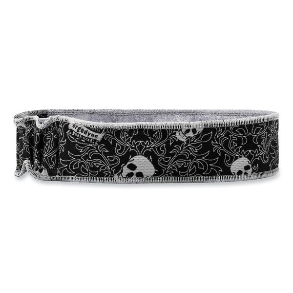 ergodyne® Chill-Its 6605 High-Performance Terry Cloth Sweatband, Cotton Terry Cloth, One Size, Skulls, Ships in 1-3 Business Days (EGO12489) Each