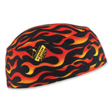 ergodyne® Chill-Its 6630 High-Performance Terry Cloth Skull Cap, Polyester, One Size Fits Most, Flames, Ships in 1-3 Business Days (EGO12514)