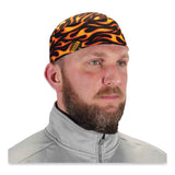 ergodyne® Chill-Its 6630 High-Performance Terry Cloth Skull Cap, Polyester, One Size Fits Most, Flames, Ships in 1-3 Business Days (EGO12514)