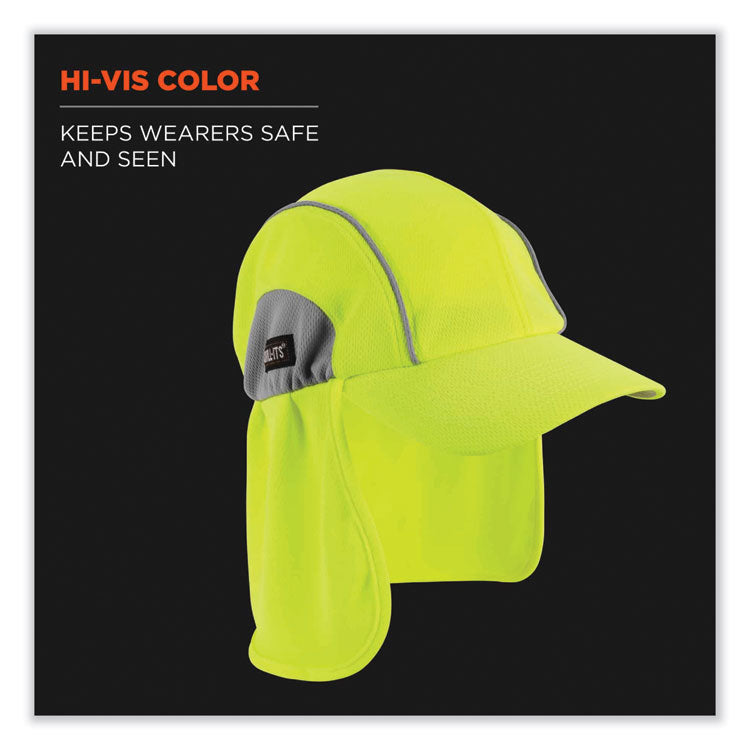 ergodyne® Chill-Its 6650 High-Performance Hat Plus Neck Shade, Polyester, One Size Fits Most, Lime, Ships in 1-3 Business Days (EGO12520) Each