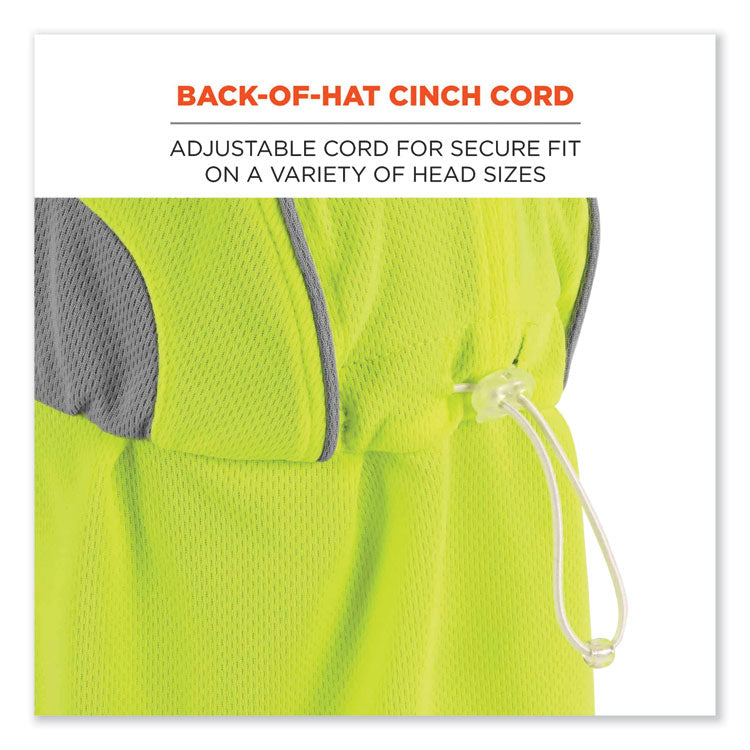 ergodyne® Chill-Its 6650 High-Performance Hat Plus Neck Shade, Polyester, One Size Fits Most, Lime, Ships in 1-3 Business Days (EGO12520) Each