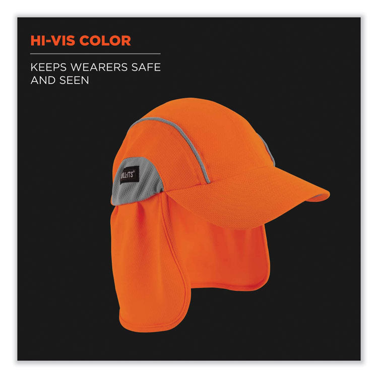 ergodyne® Chill-Its 6650 High-Performance Hat Plus Neck Shade, Polyester, One Size Fits Most, Orange, Ships in 1-3 Business Days (EGO12521) Each