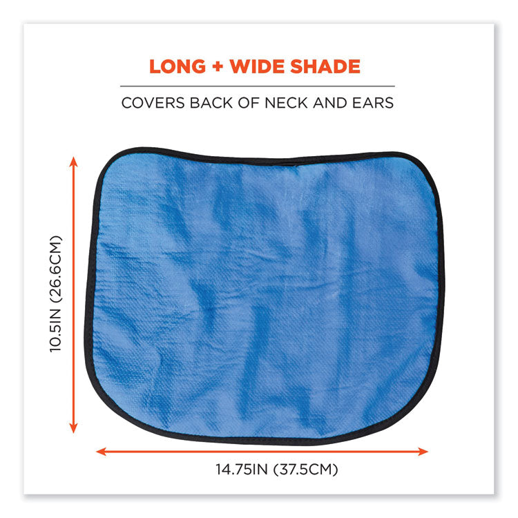 ergodyne® Chill-Its 6670CT Cooling Hard Hat Neck Shade - PVA, 14.75 x 10.5, Lime, Ships in 1-3 Business Days (EGO12523) Each
