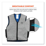 ergodyne® Chill-Its 6665 Embedded Polymer Cooling Vest with Zipper, Nylon/Polymer, X-Large, Gray, Ships in 1-3 Business Days (EGO12545) Each
