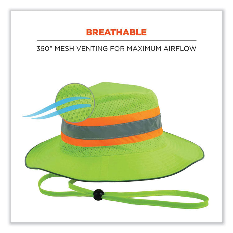 ergodyne® Chill-Its 8935CT Hi-Vis PVA Ranger Sun Hat, Large/X-Large, Lime, Ships in 1-3 Business Days (EGO12591) Each