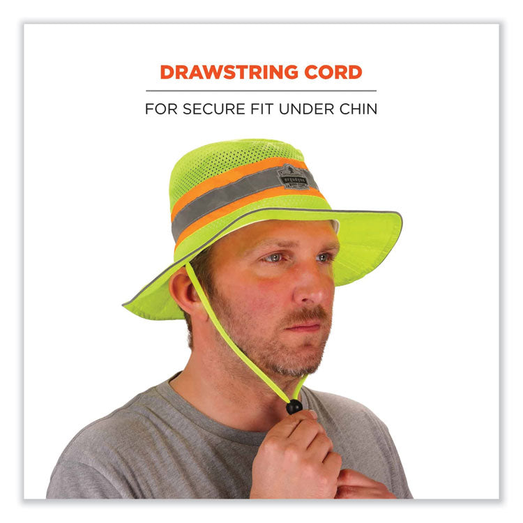 ergodyne® Chill-Its 8935CT Hi-Vis PVA Ranger Sun Hat, Large/X-Large, Lime, Ships in 1-3 Business Days (EGO12591) Each