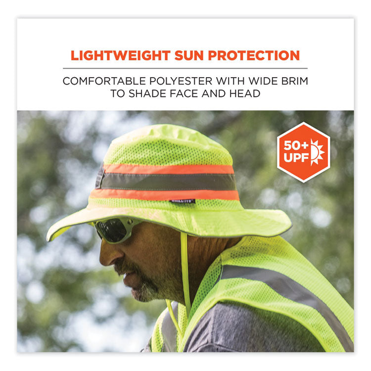 ergodyne® Chill-Its 8935MF Hi-Vis Microfiber Ranger Sun Hat, Large/X-Large, Lime, Ships in 1-3 Business Days (EGO12595) Each