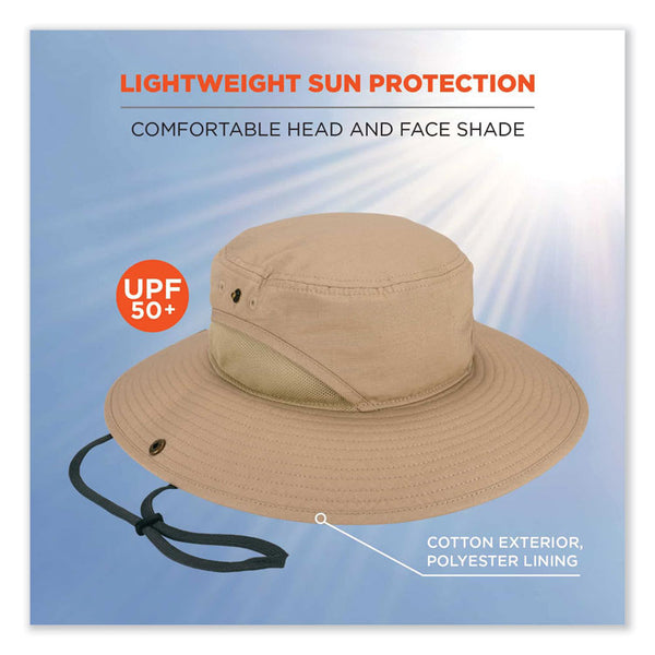 ergodyne® Chill-Its 8936 Lightweight Mesh Paneling Ranger Hat, Large/X-Large, Khaki, Ships in 1-3 Business Days (EGO12599) Each