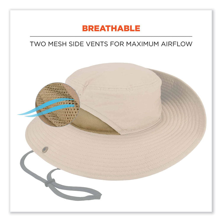ergodyne® Chill-Its 8936 Lightweight Mesh Paneling Ranger Hat, Large/X-Large, Khaki, Ships in 1-3 Business Days (EGO12599) Each