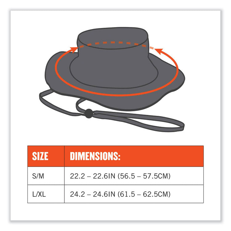 ergodyne® Chill-Its 8936 Lightweight Mesh Paneling Ranger Hat, Small/Medium, Olive, Ships in 1-3 Business Days (EGO12602) Each