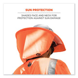 ergodyne® Chill-Its 6660 Hard Hat Brim + Neck Shade, 19.5 x 9.75, Orange, Ships in 1-3 Business Days (EGO12641) Each