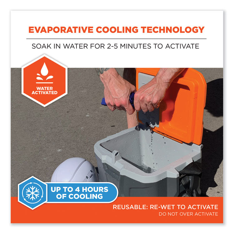 ergodyne® Chill-Its 6717FR FR Cooling Hard Hat Pad and Neck Shade, 12.5 x 9.75, Blue, Ships in 1-3 Business Days (EGO12657) Each