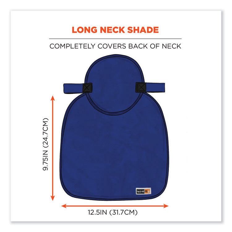 ergodyne® Chill-Its 6717FR FR Cooling Hard Hat Pad and Neck Shade, 12.5 x 9.75, Blue, Ships in 1-3 Business Days (EGO12657) Each