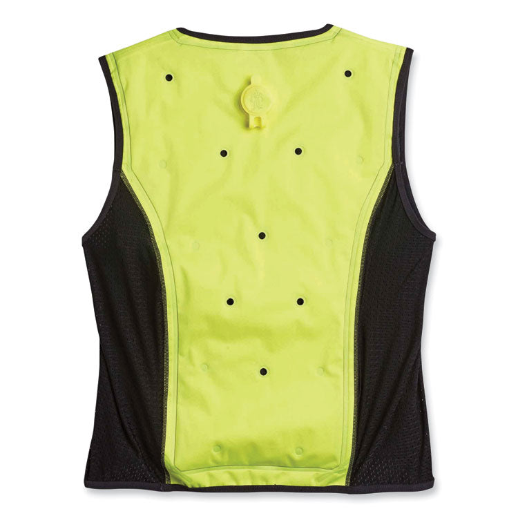 ergodyne® Chill-Its 6685 Premium Dry Evaporative Cooling Vest with Zipper, Nylon, Medium, Lime , Ships in 1-3 Business Days (EGO12673) Each