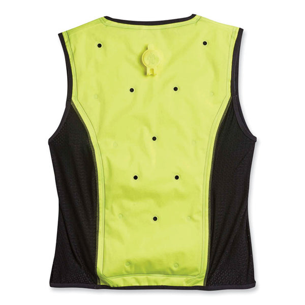 ergodyne® Chill-Its 6685 Premium Dry Evaporative Cooling Vest with Zipper, Nylon, X-Large, Lime, Ships in 1-3 Business Days (EGO12675) Each