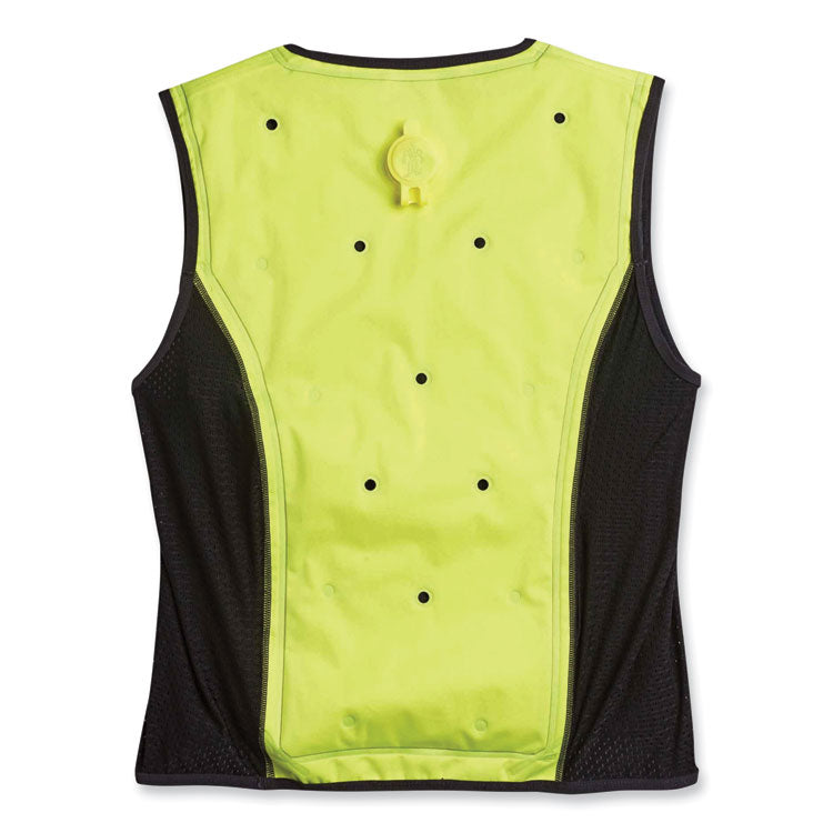 ergodyne® Chill-Its 6685 Premium Dry Evaporative Cooling Vest with Zipper, Nylon, X-Large, Lime, Ships in 1-3 Business Days (EGO12675) Each