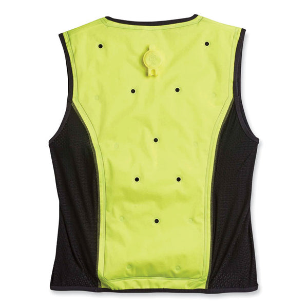 ergodyne® Chill-Its 6685 Premium Dry Evaporative Cooling Vest with Zipper, Nylon, 4X-Large, Lime, Ships in 1-3 Business Days (EGO12678) Each