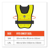 ergodyne® Chill-Its 6687 Economy Dry Evaporative Cooling Elastic Waist Vest, Nylon, Small/Medium, Lime, Ships in 1-3 Business Days (EGO12683) Each