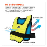 ergodyne® Chill-Its 6687 Economy Dry Evaporative Cooling Elastic Waist Vest, Nylon, Large/X-Large, Lime, Ships in 1-3 Business Days (EGO12685) Each