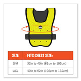 ergodyne® Chill-Its 6687 Economy Dry Evaporative Cooling Elastic Waist Vest, Nylon, Large/X-Large, Lime, Ships in 1-3 Business Days (EGO12685) Each