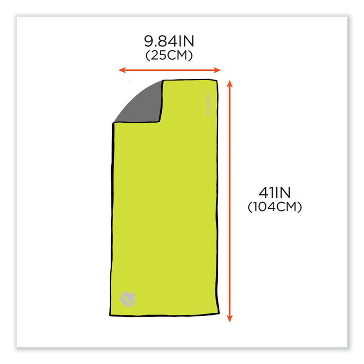 ergodyne® Chill-Its 6602MF Evaporative Microfiber Cooling Towel, 40.9 x 9.8, One Size, Microfiber, Lime, Ships in 1-3 Business Days (EGO12669) Each
