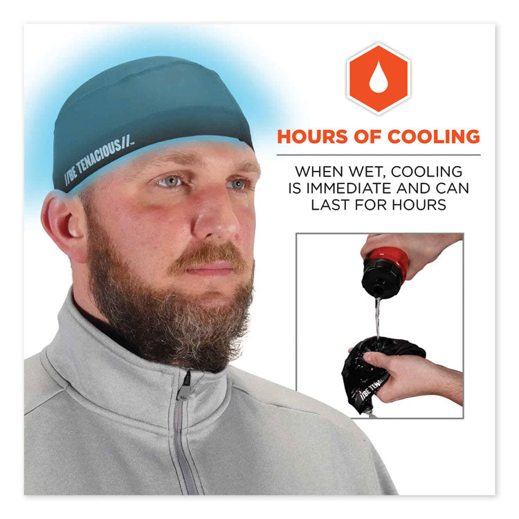 ergodyne® Chill-Its 6632 Performance Knit Cooling Skull Cap, Polyester/Spandex, One Size Fits Most, Black, Ships in 1-3 Business Days (EGO12686) Each