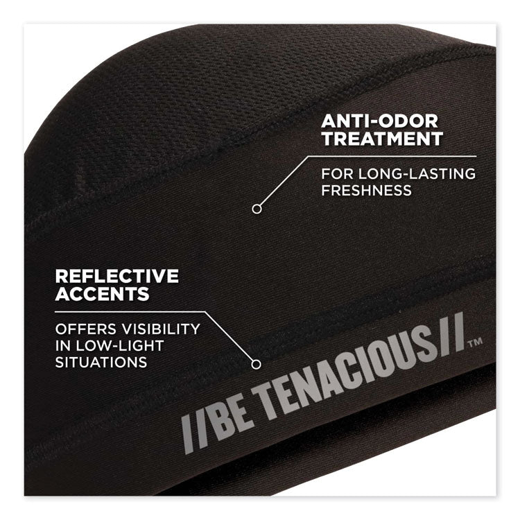 ergodyne® Chill-Its 6632 Performance Knit Cooling Skull Cap, Polyester/Spandex, One Size Fits Most, Black, Ships in 1-3 Business Days (EGO12686) Each