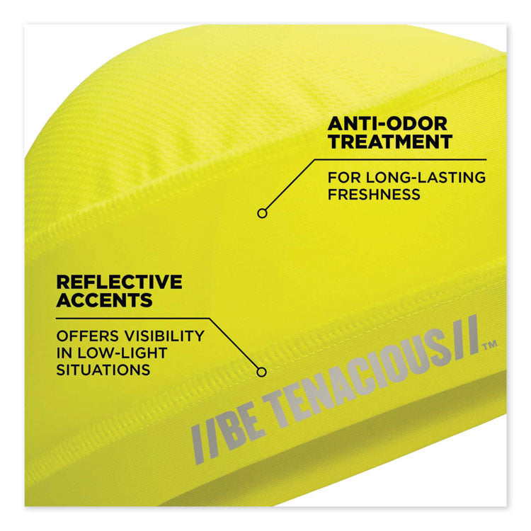 ergodyne® Chill-Its 6632 Performance Knit Cooling Skull Cap, Polyester/Spandex, One Size Fits Most, Lime, Ships in 1-3 Business Days (EGO12687) Each