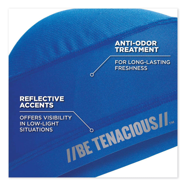 ergodyne® Chill-Its 6632 Performance Knit Cooling Skull Cap, Polyester/Spandex, One Size Fits Most, Blue, Ships in 1-3 Business Days (EGO12689) Each