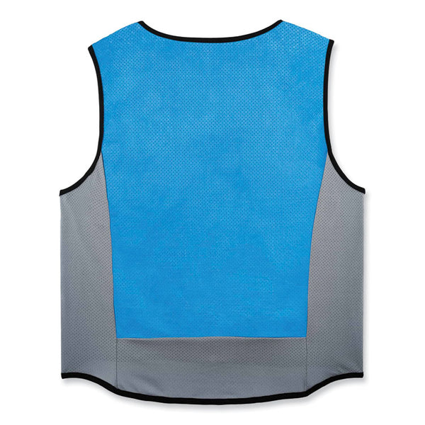 ergodyne® Chill-Its 6667 Wet Evaporative PVA Cooling Vest with Zipper, PVA, Medium, Blue, Ships in 1-3 Business Days (EGO12693) Each