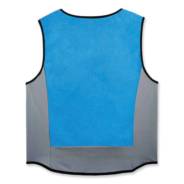 ergodyne® Chill-Its 6667 Wet Evaporative PVA Cooling Vest with Zipper, PVA, Large, Blue, Ships in 1-3 Business Days (EGO12694) Each