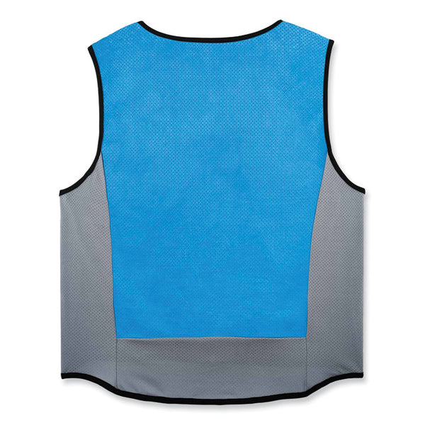 ergodyne® Chill-Its 6667 Wet Evaporative PVA Cooling Vest with Zipper, PVA, 2X-Large, Blue, Ships in 1-3 Business Days (EGO12696) Each
