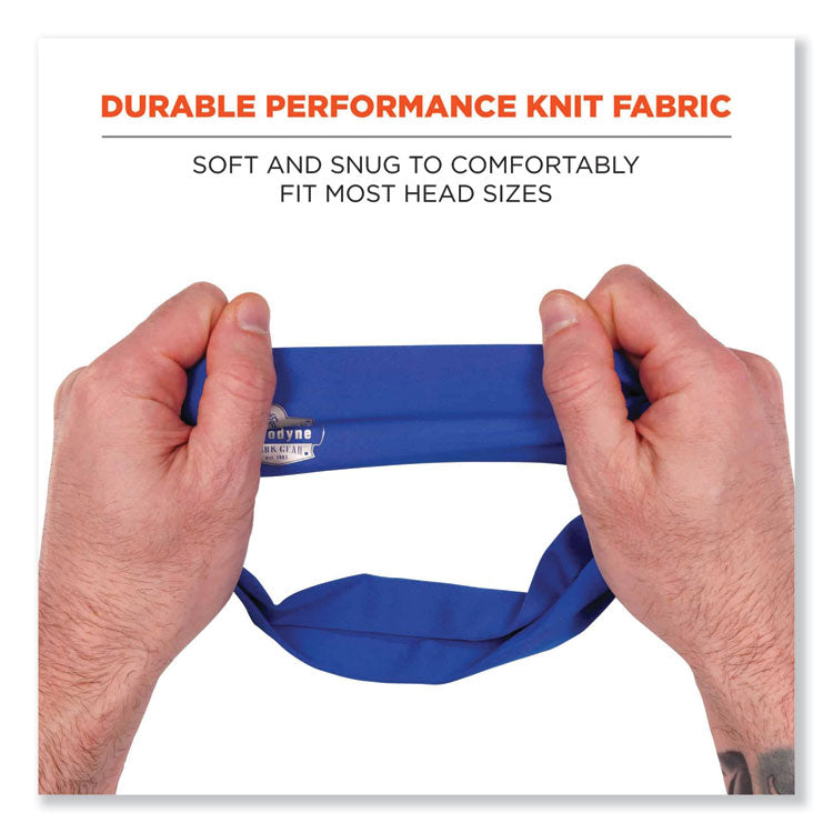 ergodyne® Chill-Its 6634 Performance Knit Cooling Headband, Polyester/Spandex, One Size Fits Most, Blue, Ships in 1-3 Business Days (EGO12701) Each